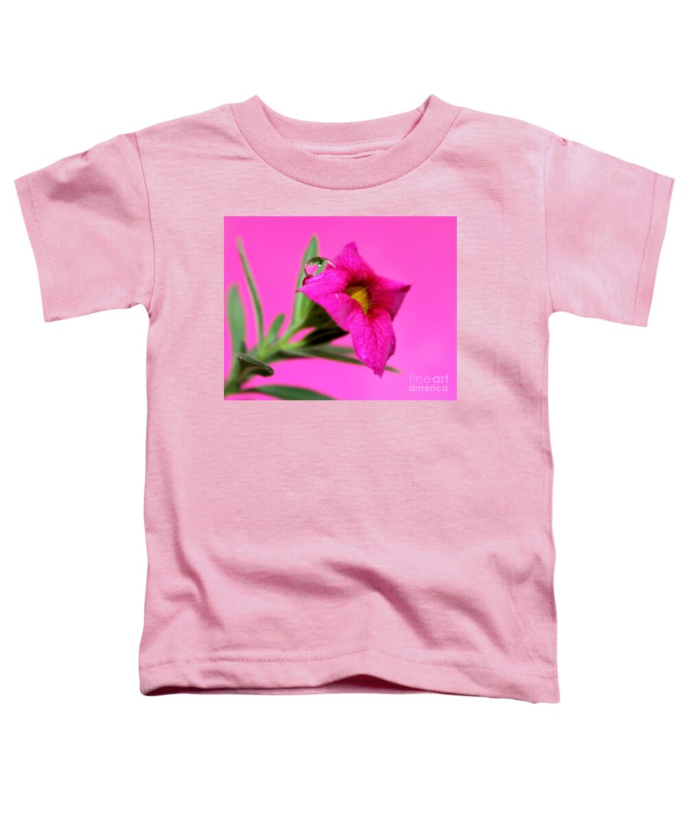 Pink Petunia Toddler T-Shirt featuring the photograph Perfectly Pink #1 by Krissy Katsimbras