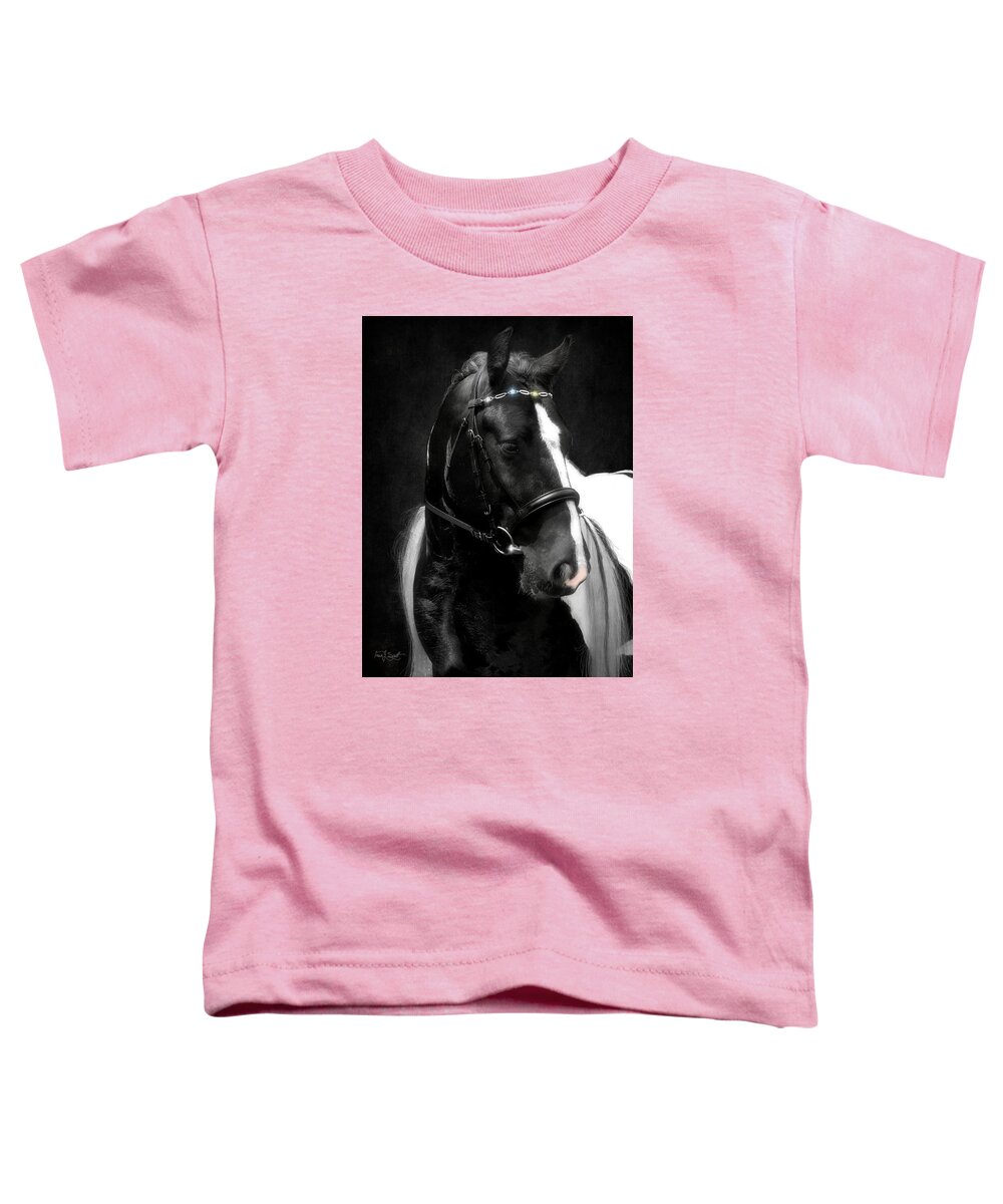 Gypsy Cob Toddler T-Shirt featuring the photograph Valentino's Bling by Fran J Scott