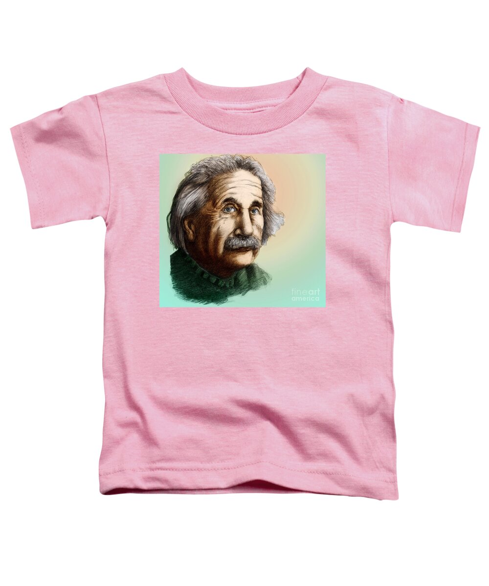 Science Toddler T-Shirt featuring the photograph Albert Einstein, German-american by Spencer Sutton