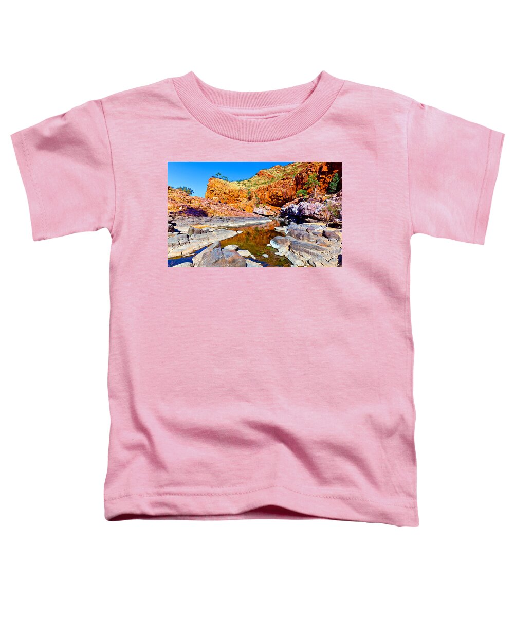 Ormiston Gorge Outback Landscape Central Australia Water Hole Northern Territory Australian West Mcdonnell Ranges Toddler T-Shirt featuring the photograph Ormiston Gorge #11 by Bill Robinson