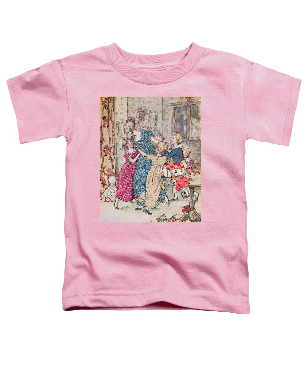 Children Toddler T-Shirt featuring the painting A Flushed And Boisterous Group, Book Illustration by Arthur Rackham
