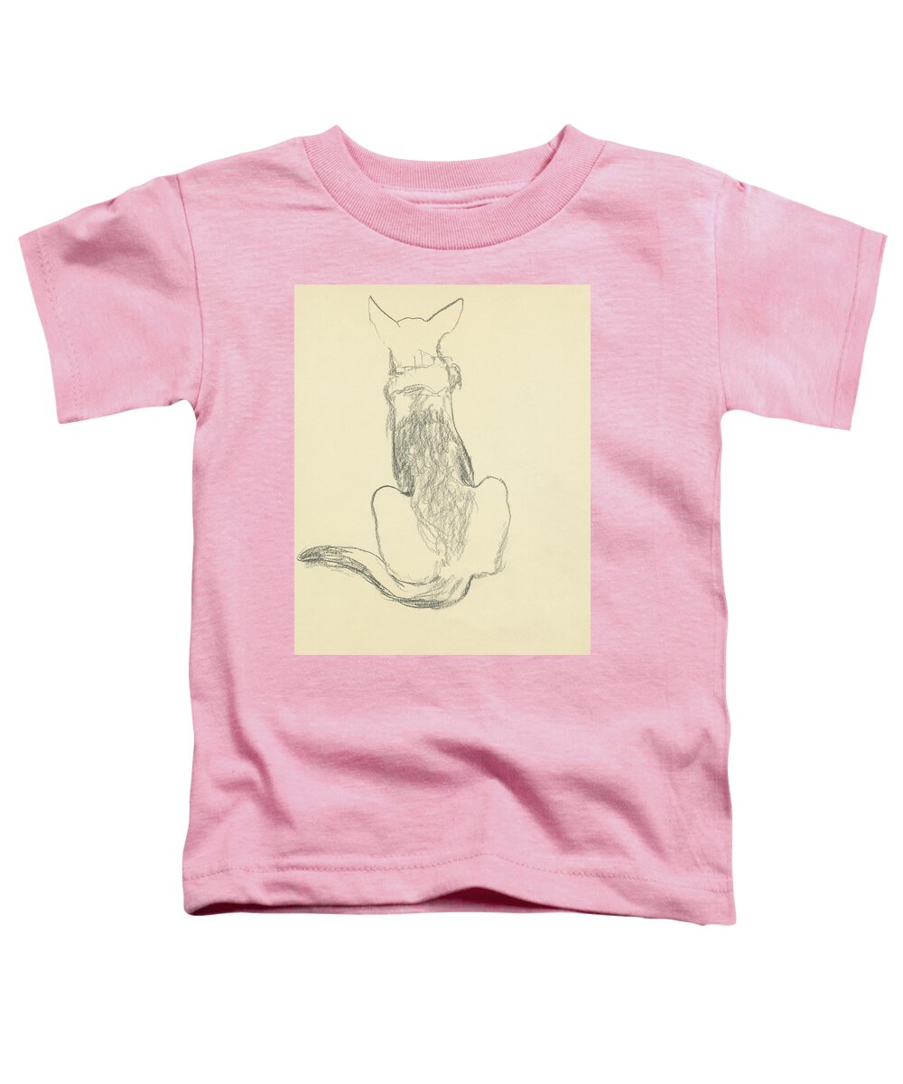 Animal Toddler T-Shirt featuring the digital art A German Shepherd by Carl Oscar August Erickson