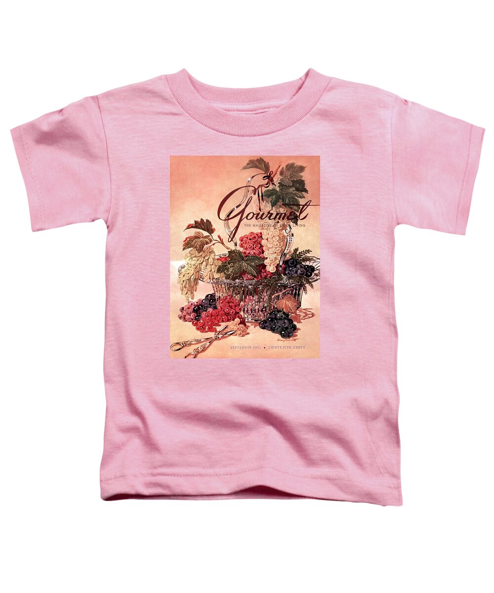 Illustration Toddler T-Shirt featuring the photograph A Gourmet Cover Of Grapes by Henry Stahlhut