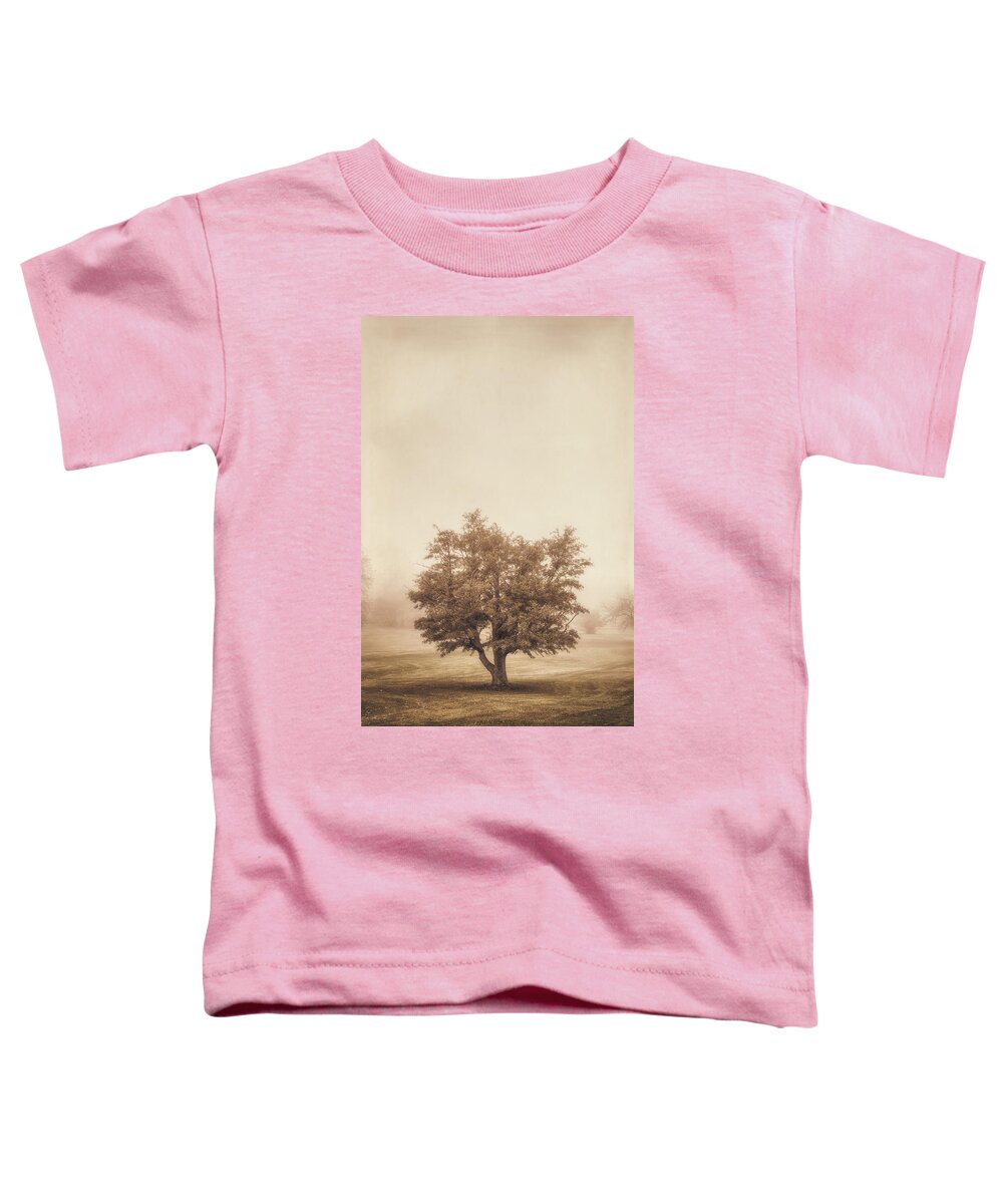Tree Toddler T-Shirt featuring the photograph A Tree in the Fog by Scott Norris