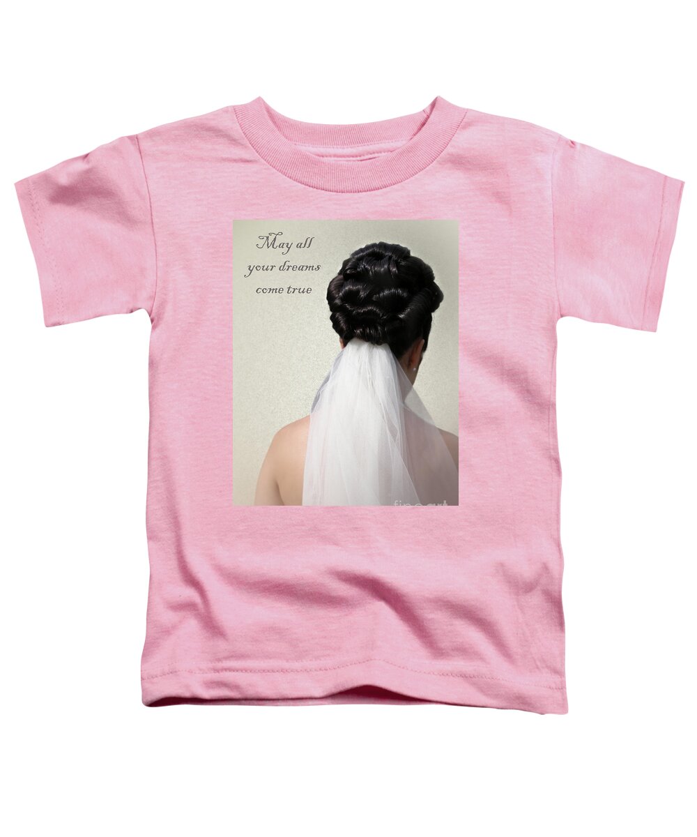 Bride Toddler T-Shirt featuring the photograph A Wedding Day Message by Terri Waters