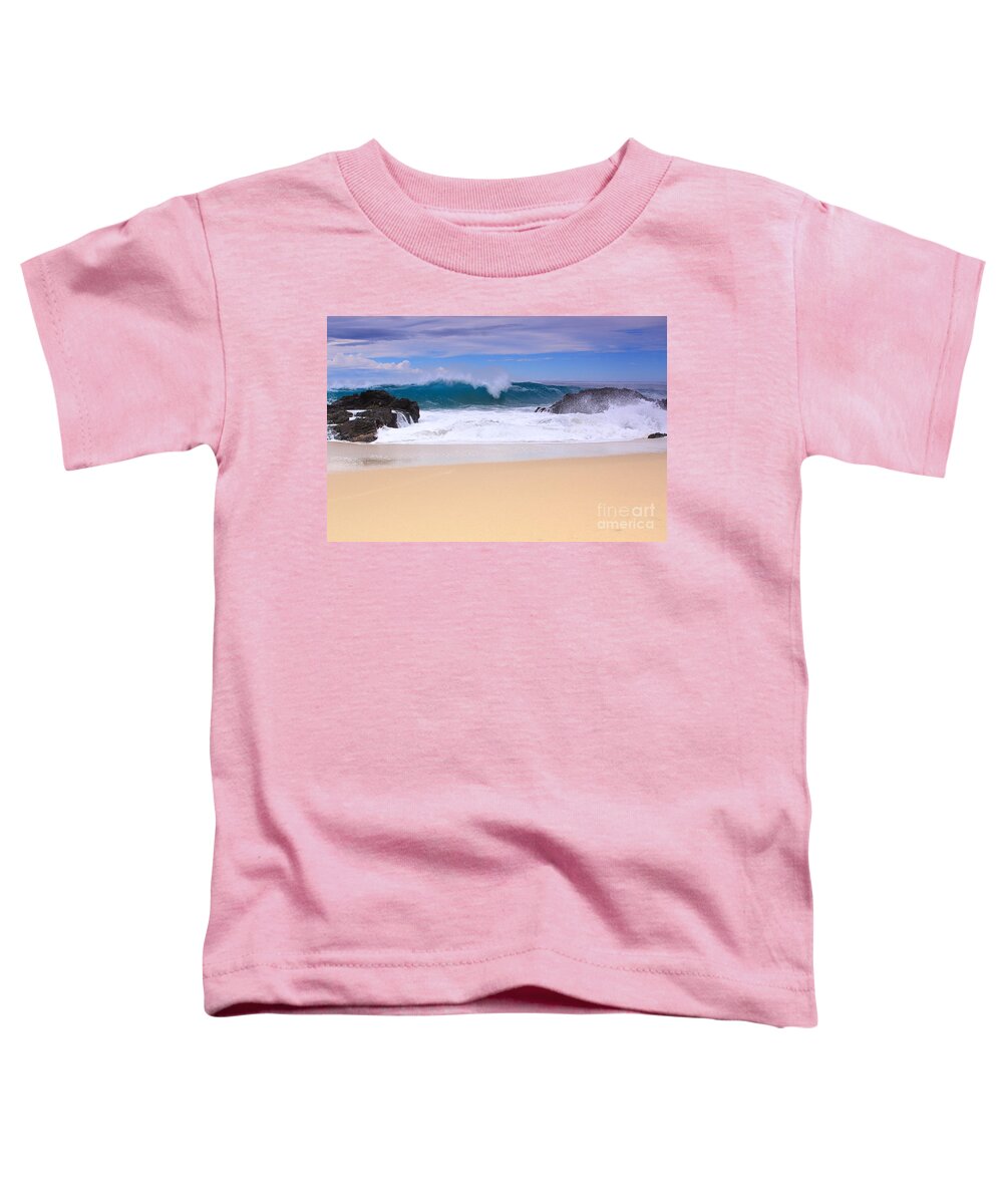 Waves Toddler T-Shirt featuring the pyrography After The Storm by Robert McKinstry