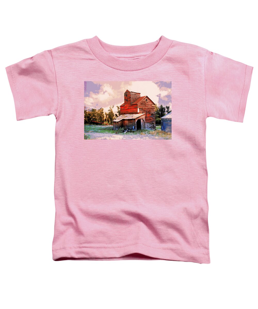 Grain Elevator Toddler T-Shirt featuring the photograph Against The Grain by Marty Koch