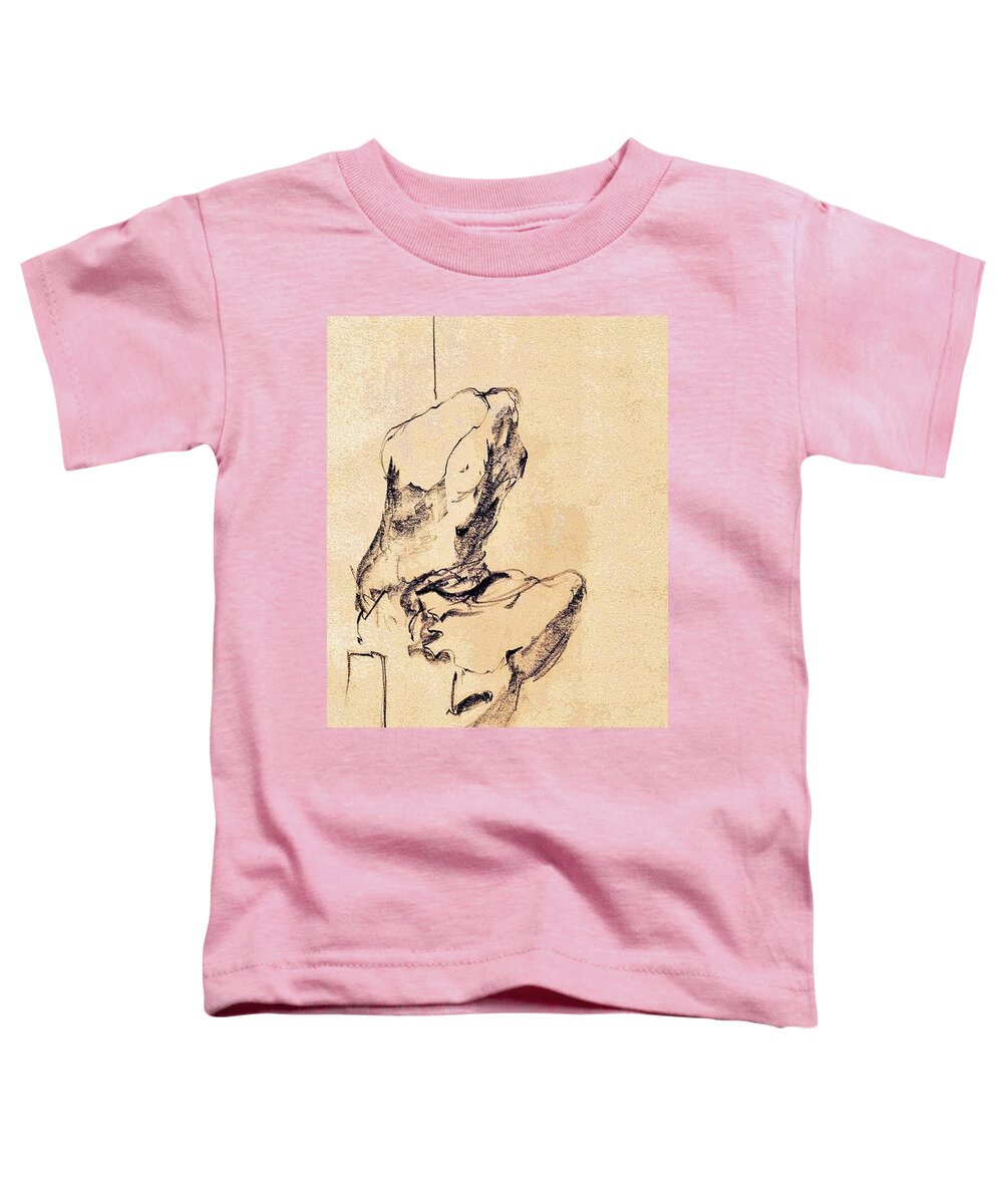 Ancient Toddler T-Shirt featuring the drawing Ancient sculptures studies_3 by Karina Plachetka