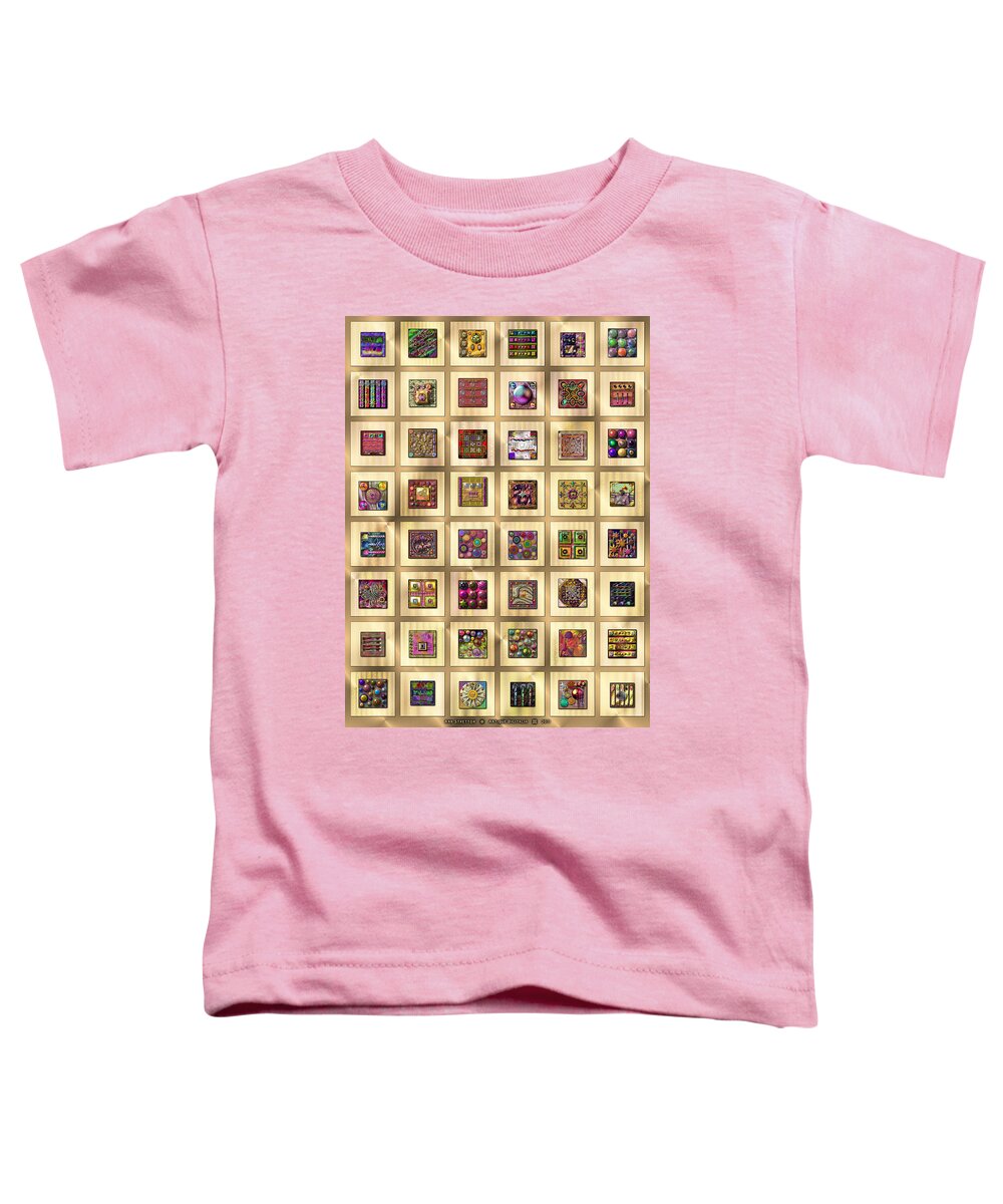Gold Toddler T-Shirt featuring the digital art Antique Digitalia by Ann Stretton