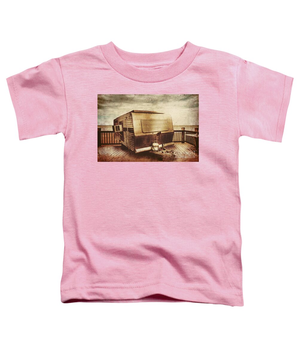 Camper Toddler T-Shirt featuring the photograph Antique holidays by Jorgo Photography