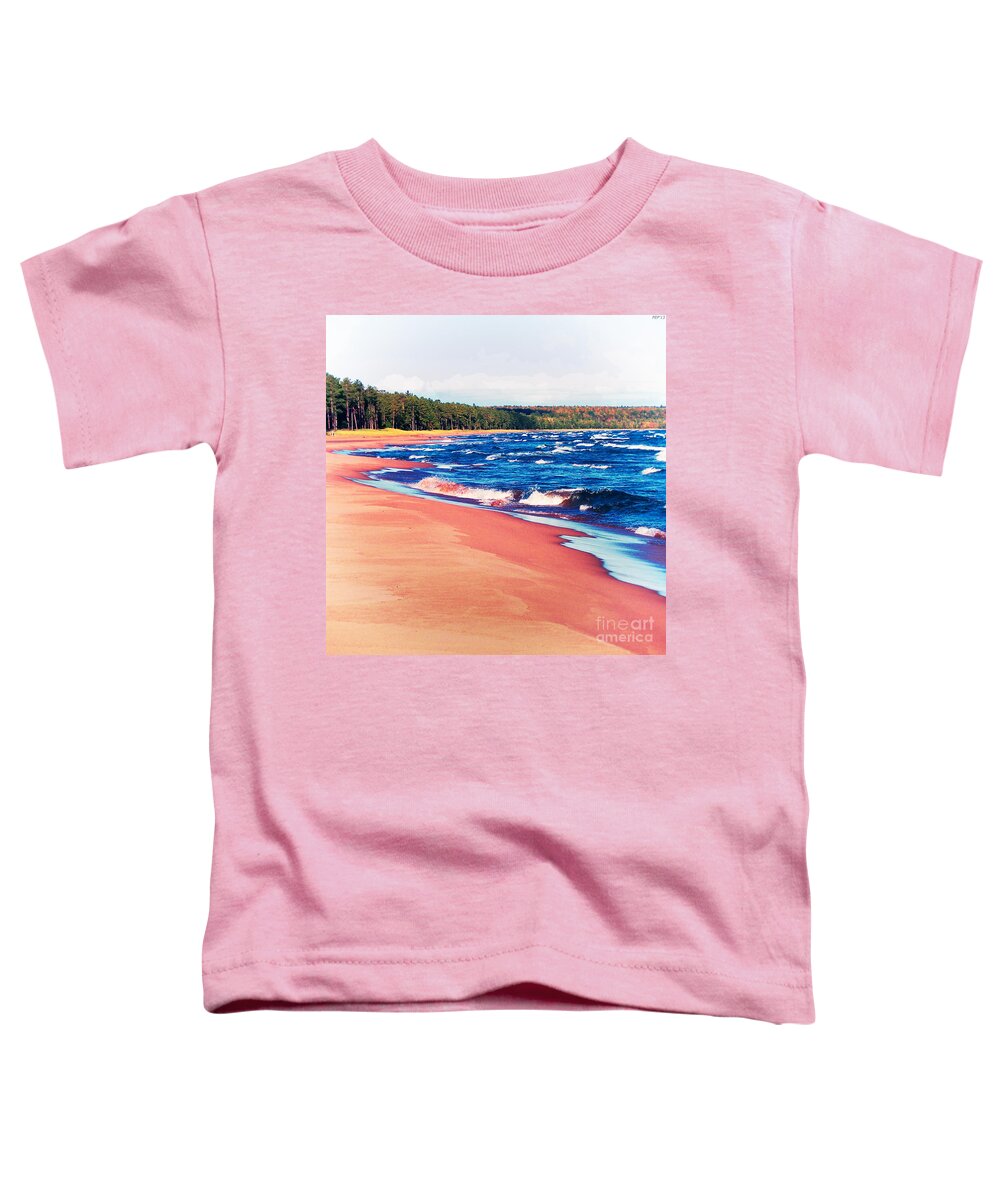 Photography Toddler T-Shirt featuring the photograph Autumn On Lake Superior by Phil Perkins