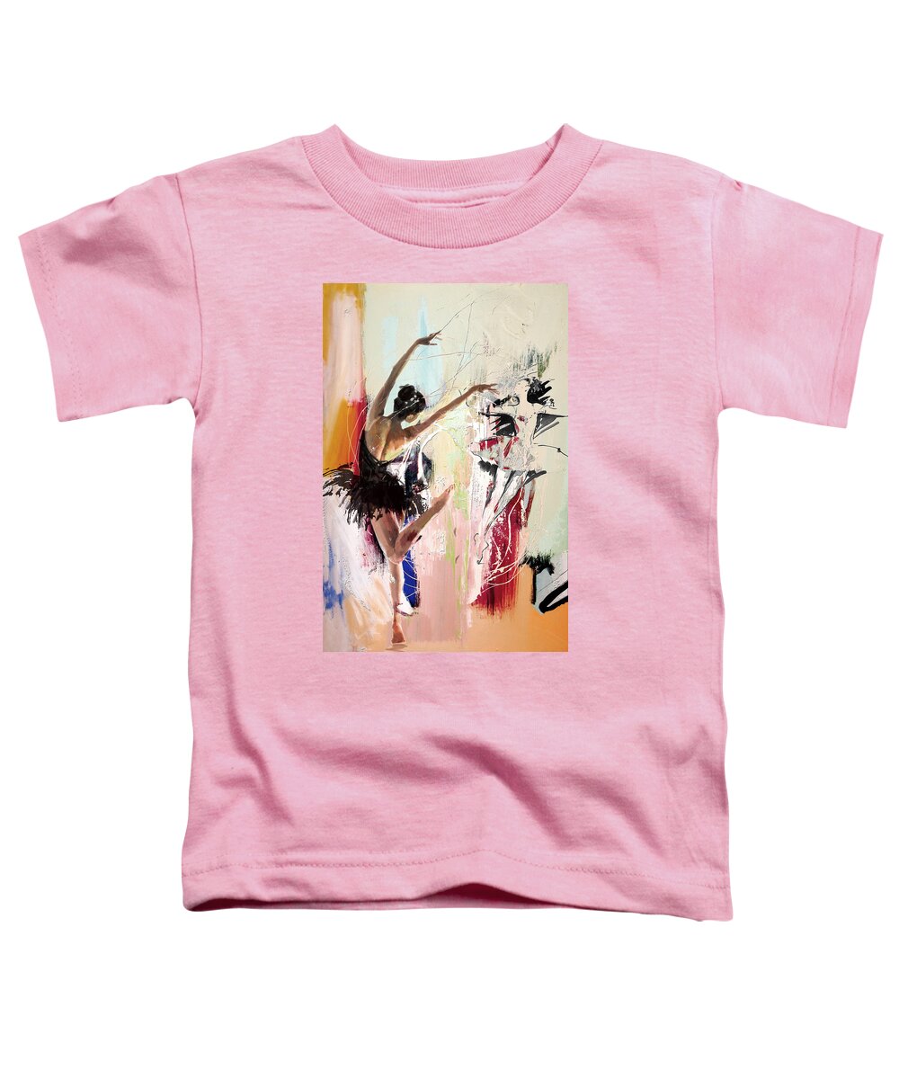 Catf Toddler T-Shirt featuring the painting Ballerina 30 by Mahnoor Shah