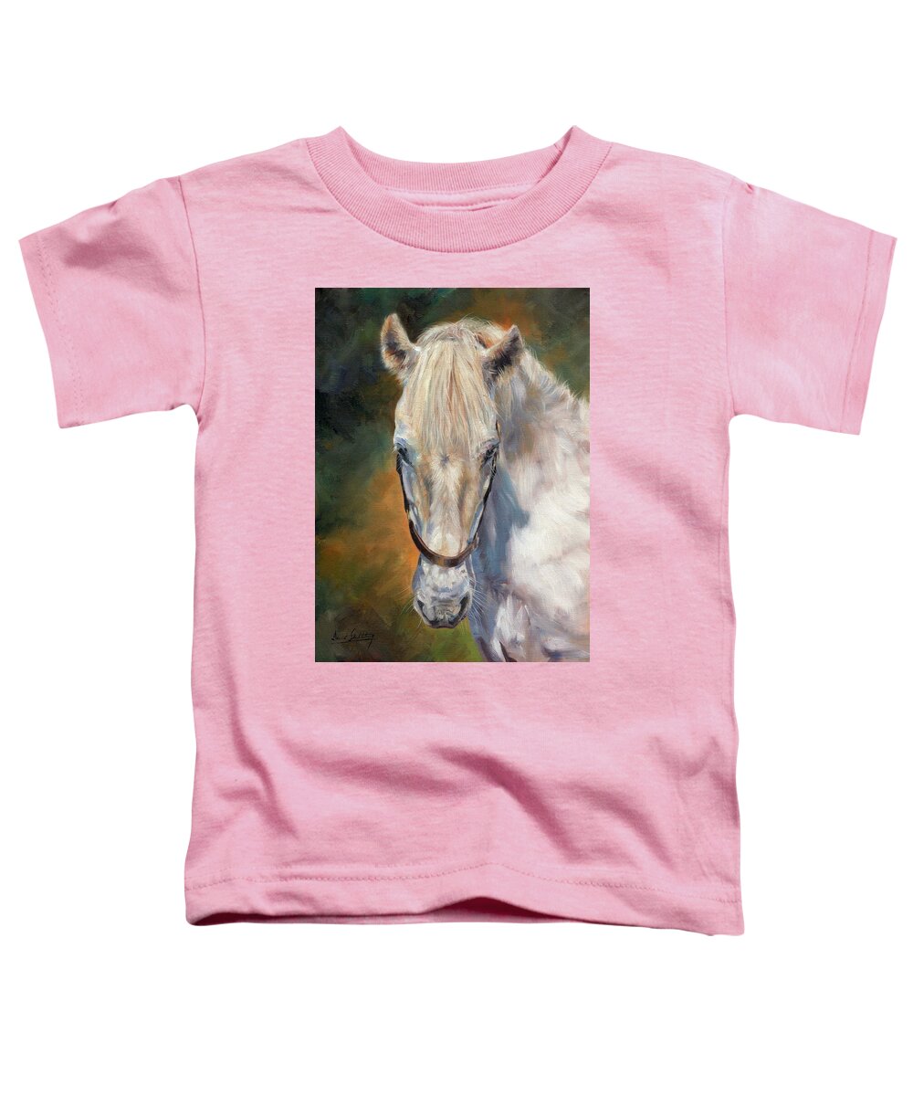 Horse Toddler T-Shirt featuring the painting Beautiful Gem by David Stribbling