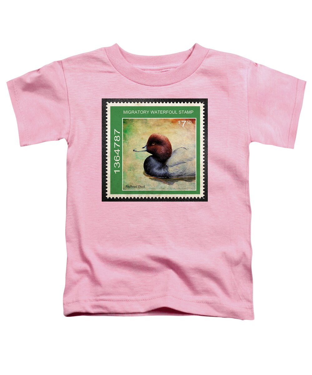 Drakes Toddler T-Shirt featuring the photograph Bird Stamp by Steve McKinzie