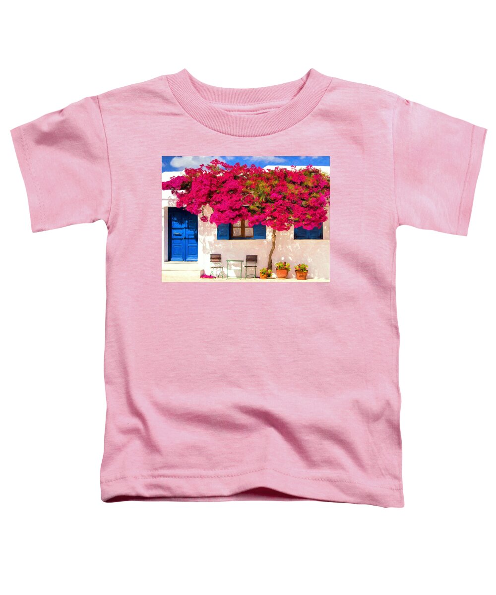 Bougainvillea Toddler T-Shirt featuring the painting Bougainvillea by Dominic Piperata