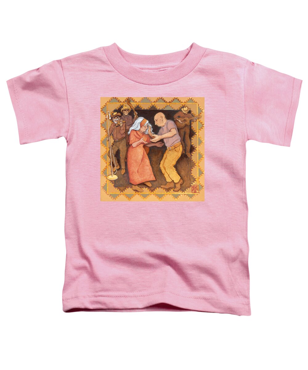 Art Scanning Toddler T-Shirt featuring the painting Cajun Stomp by Ruth Hooper