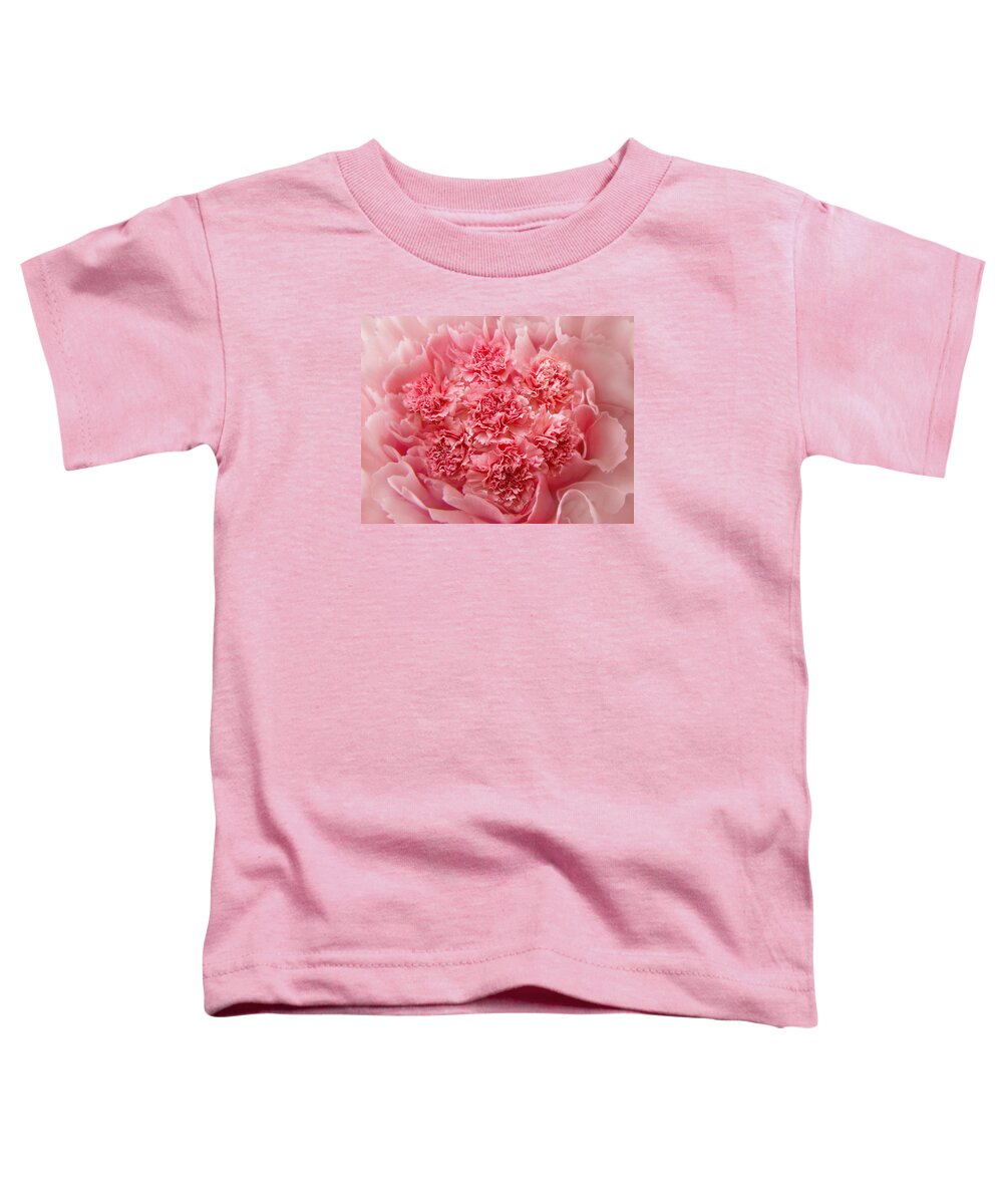 Pink Carnations Toddler T-Shirt featuring the photograph Carnations by Marina Kojukhova