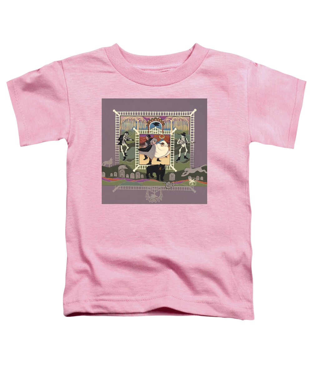 Art Scanning Toddler T-Shirt featuring the painting Cemetery Stomp by Ruth Hooper