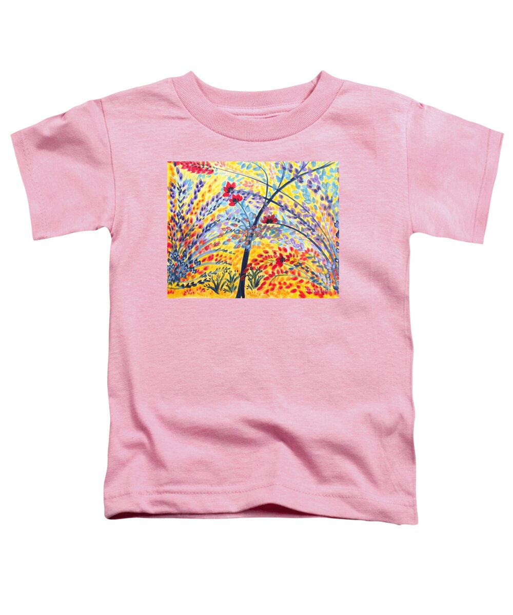 Color Flurry 2 Toddler T-Shirt featuring the painting Color Flurry 2 by Holly Carmichael