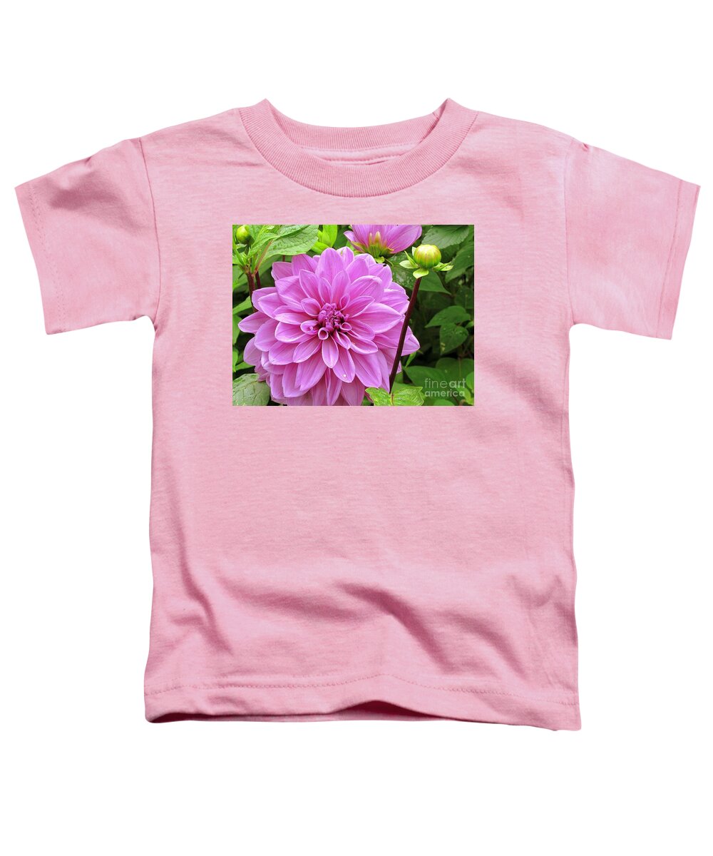 Flowers Toddler T-Shirt featuring the photograph Decadent Dahlia  by Elizabeth Dow