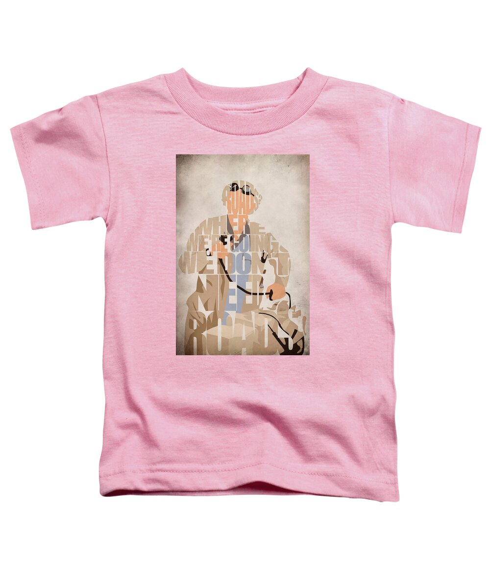 Bttf Toddler T-Shirt featuring the painting Doc. Brown by Inspirowl Design