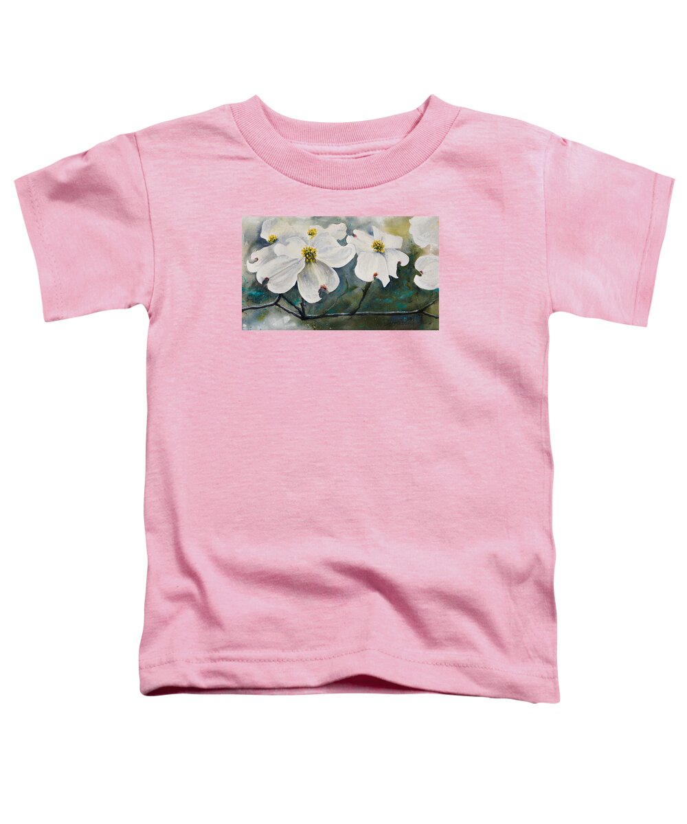 Dogwood Toddler T-Shirt featuring the painting Dogwood 7 by Bill Jackson
