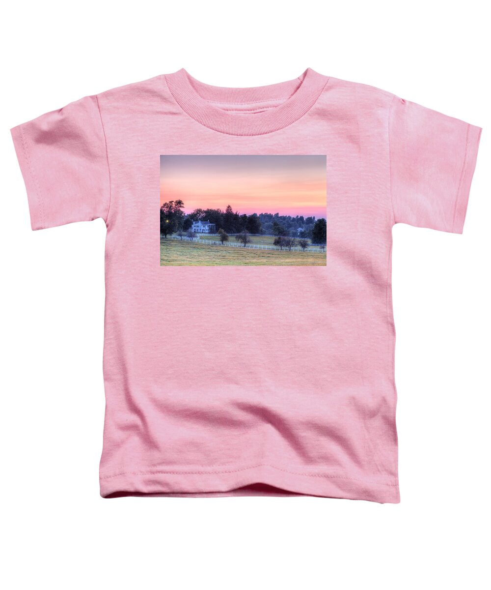 Farm Toddler T-Shirt featuring the photograph Evening at the Farm by Alexey Stiop