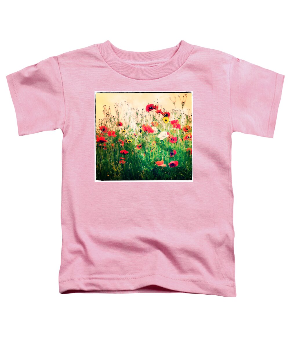 Flower Toddler T-Shirt featuring the photograph Field of Poppy's by Spikey Mouse Photography