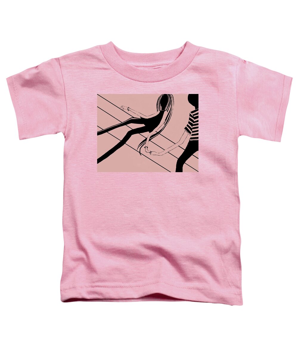  Toddler T-Shirt featuring the painting First Love  Number 6 by Diane Strain