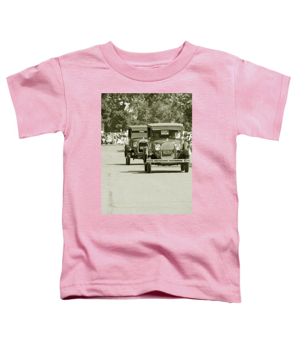 Ford Toddler T-Shirt featuring the photograph Fords on Parade by Pamela Patch