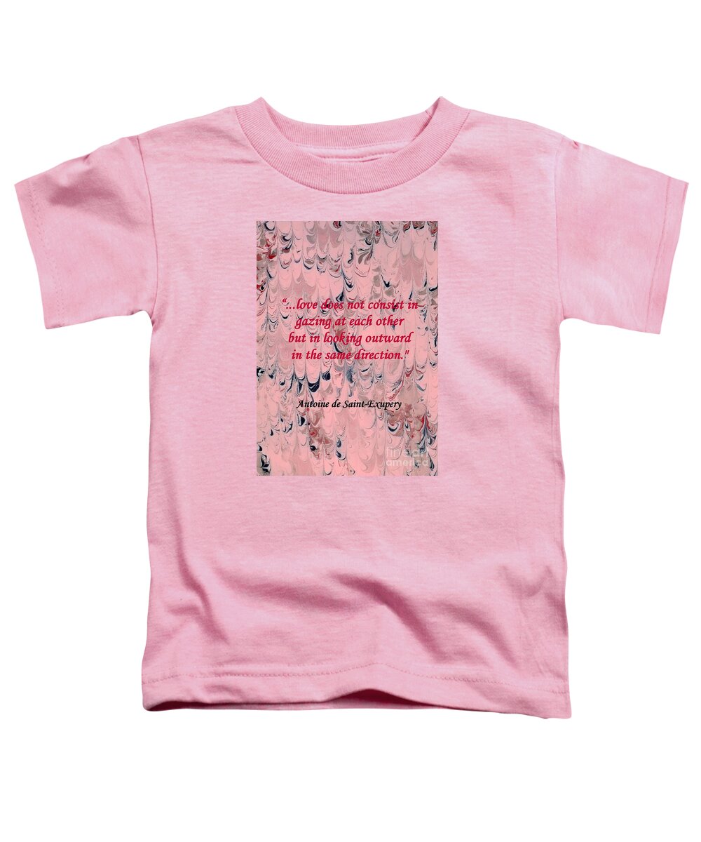 Love Toddler T-Shirt featuring the mixed media Forward Looking Love by Barbie Corbett-Newmin
