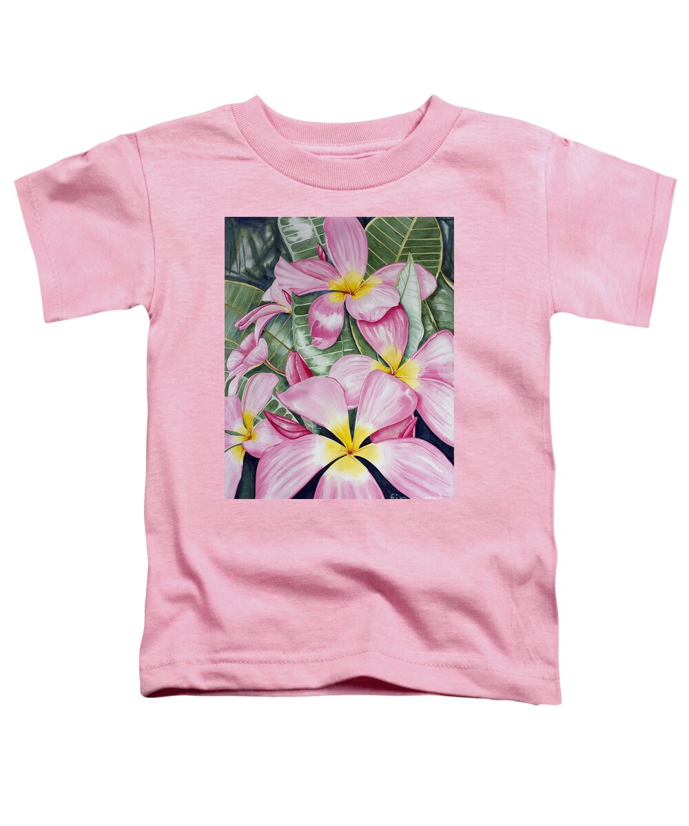Flower Toddler T-Shirt featuring the painting Frangipani 2 by Kandyce Waltensperger