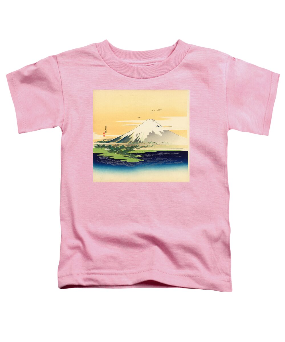 Ogata Gekko Toddler T-Shirt featuring the painting Fuji by Ogata Gekko