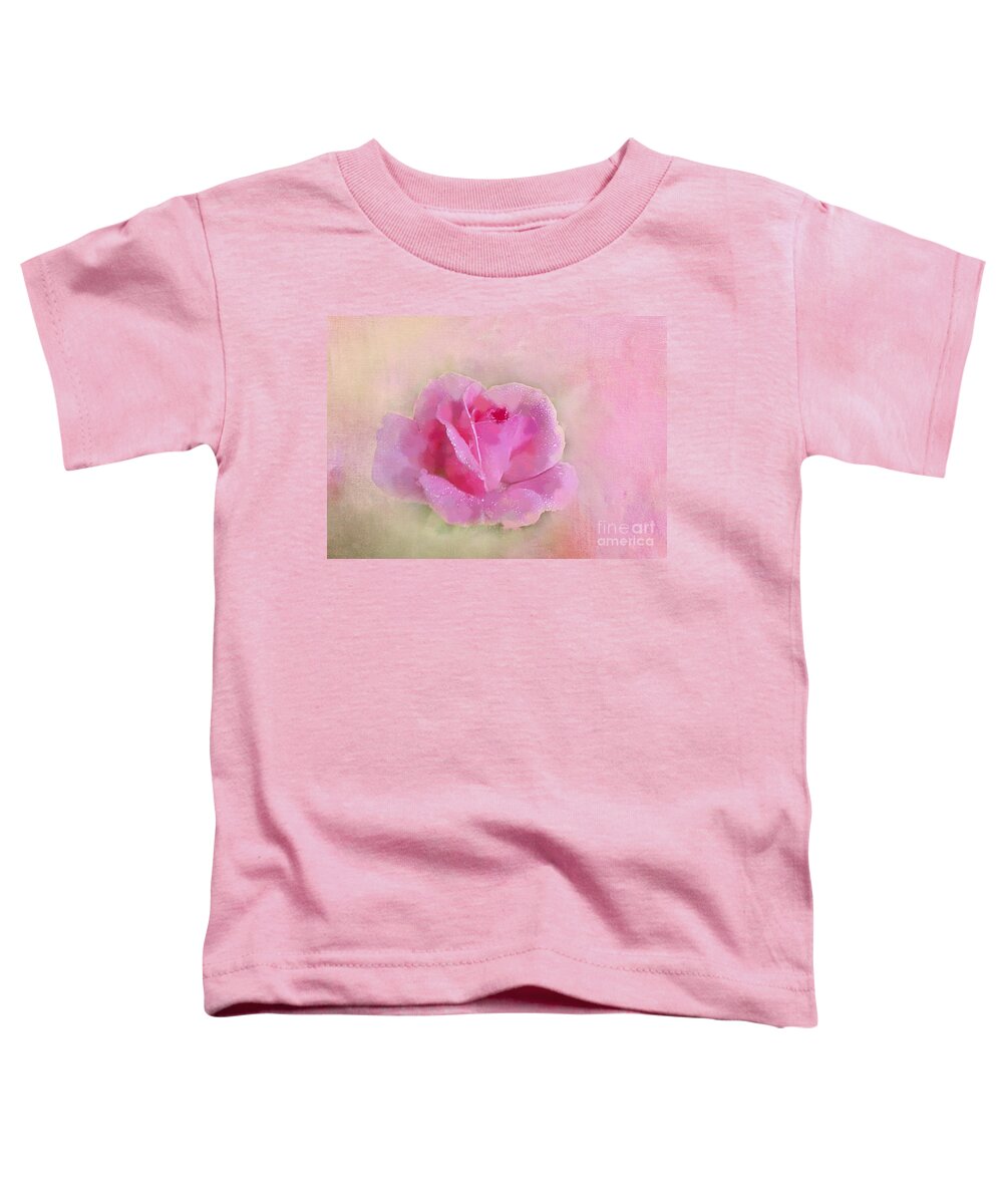 Pink Rose Toddler T-Shirt featuring the photograph Gentle on My Mind by Betty LaRue