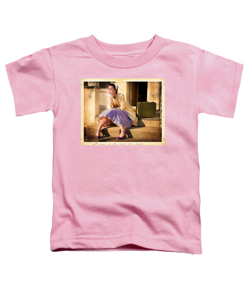 Memories Toddler T-Shirt featuring the photograph Gina On The Day Al Left by Theresa Tahara