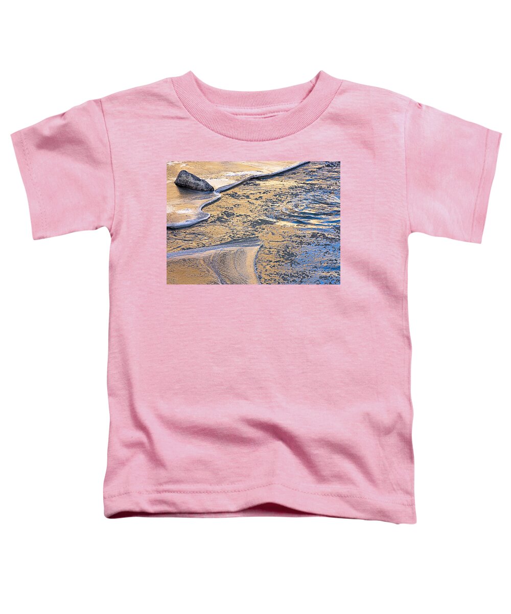 Ice Toddler T-Shirt featuring the photograph Ice on a river, Chumathang, 2009 by Hitendra SINKAR