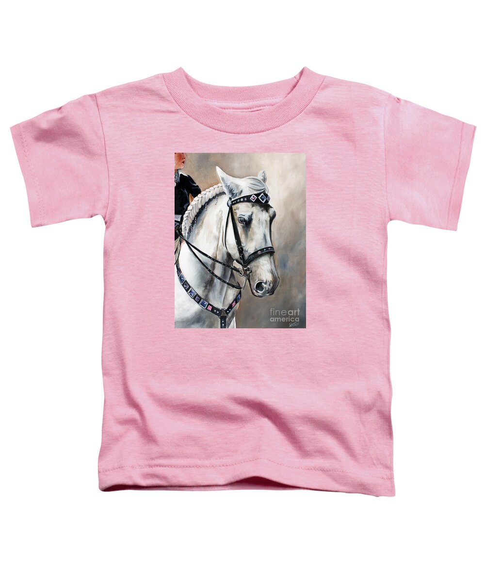 Andalusian Toddler T-Shirt featuring the painting Grayslake Gray by Debbie Hart