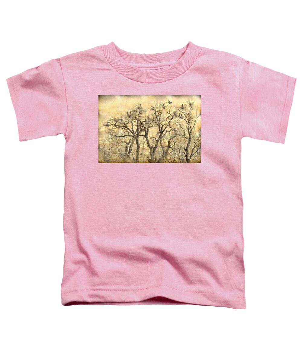 Animals Toddler T-Shirt featuring the photograph Great Blue Herons Colonies Fine Art by James BO Insogna