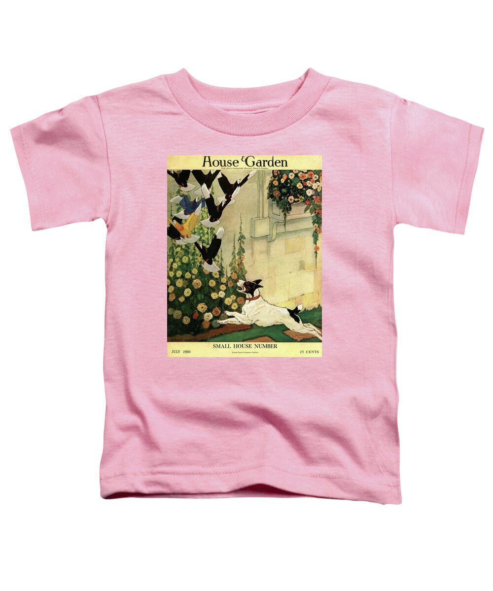 House And Garden Toddler T-Shirt featuring the photograph House And Garden Small House Number Cover by Charles Livingston Bull