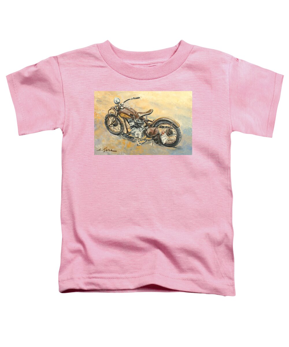 Indian Toddler T-Shirt featuring the painting Indian Chief 1938 by Luke Karcz