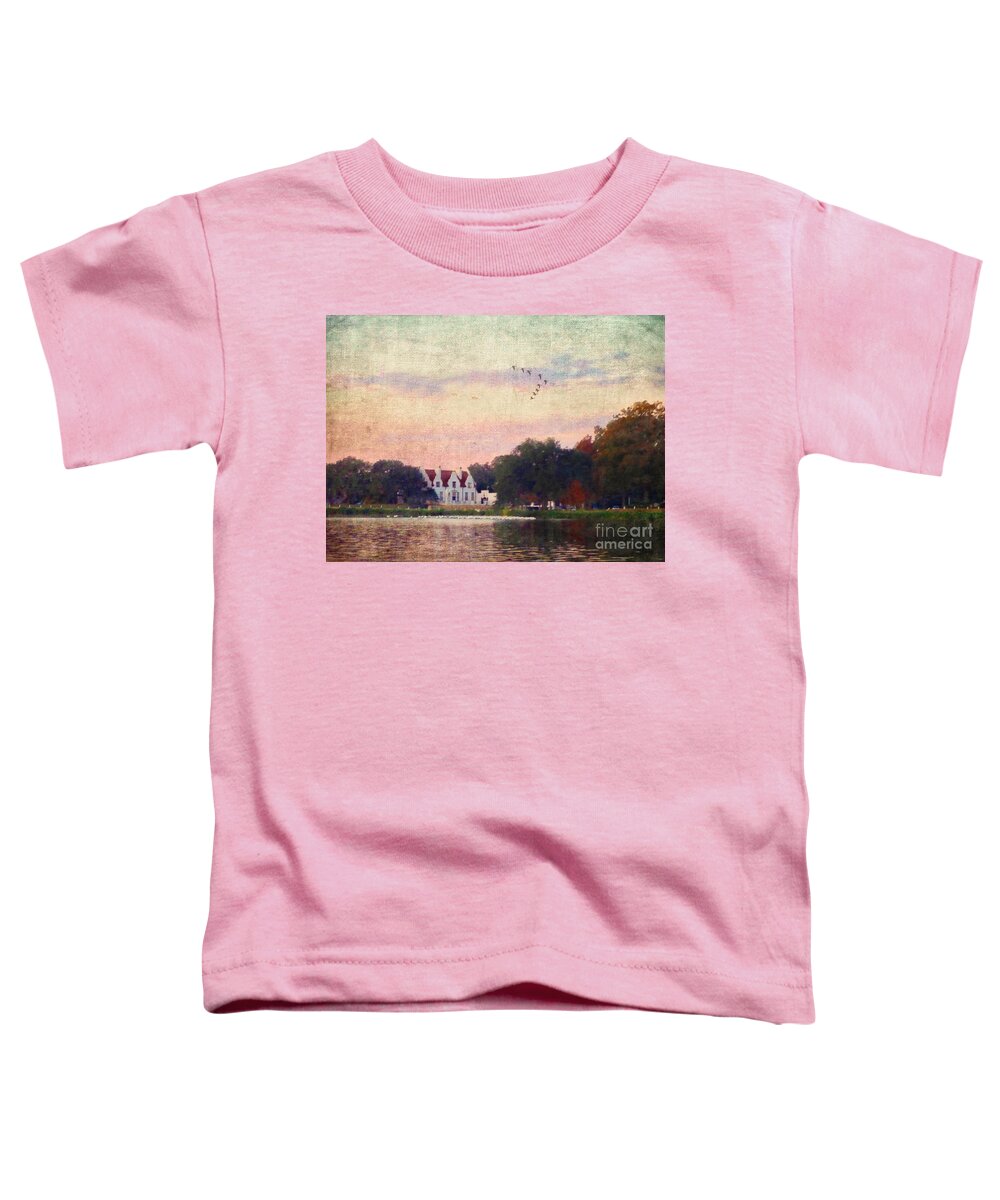Landscape Toddler T-Shirt featuring the photograph Lake House by Judi Bagwell