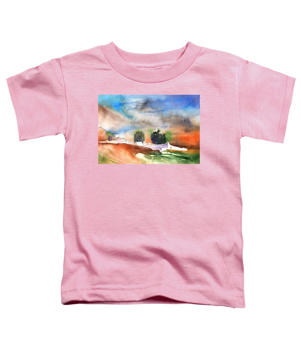 Travel Toddler T-Shirt featuring the painting Landscape of Lanzarote 03 by Miki De Goodaboom