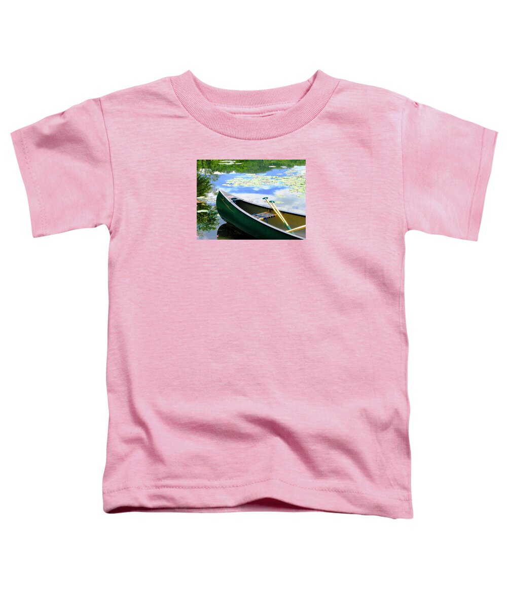 Canoes Toddler T-Shirt featuring the photograph Let's Go Out In The Old Town by Angela Davies