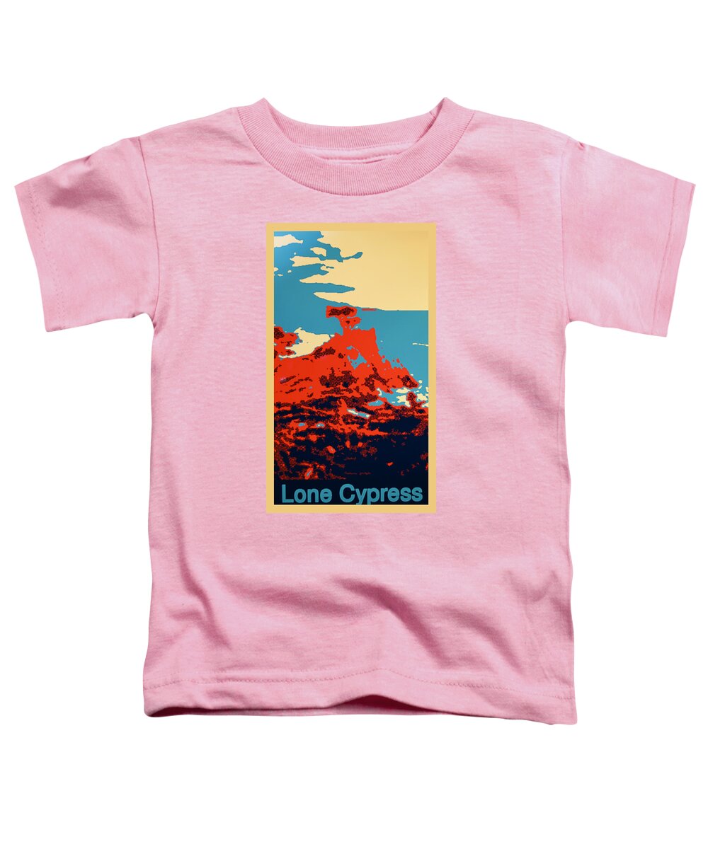 Lone Cypress Poster Toddler T-Shirt featuring the digital art Lone Cypress Poster by Barbara Snyder
