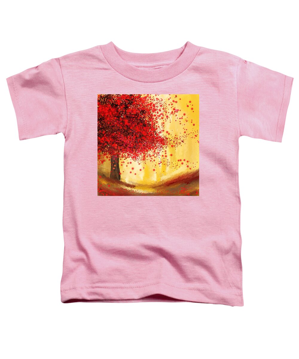 Four Seasons Toddler T-Shirt featuring the painting Majestic Autumn - Impressionist Painting by Lourry Legarde