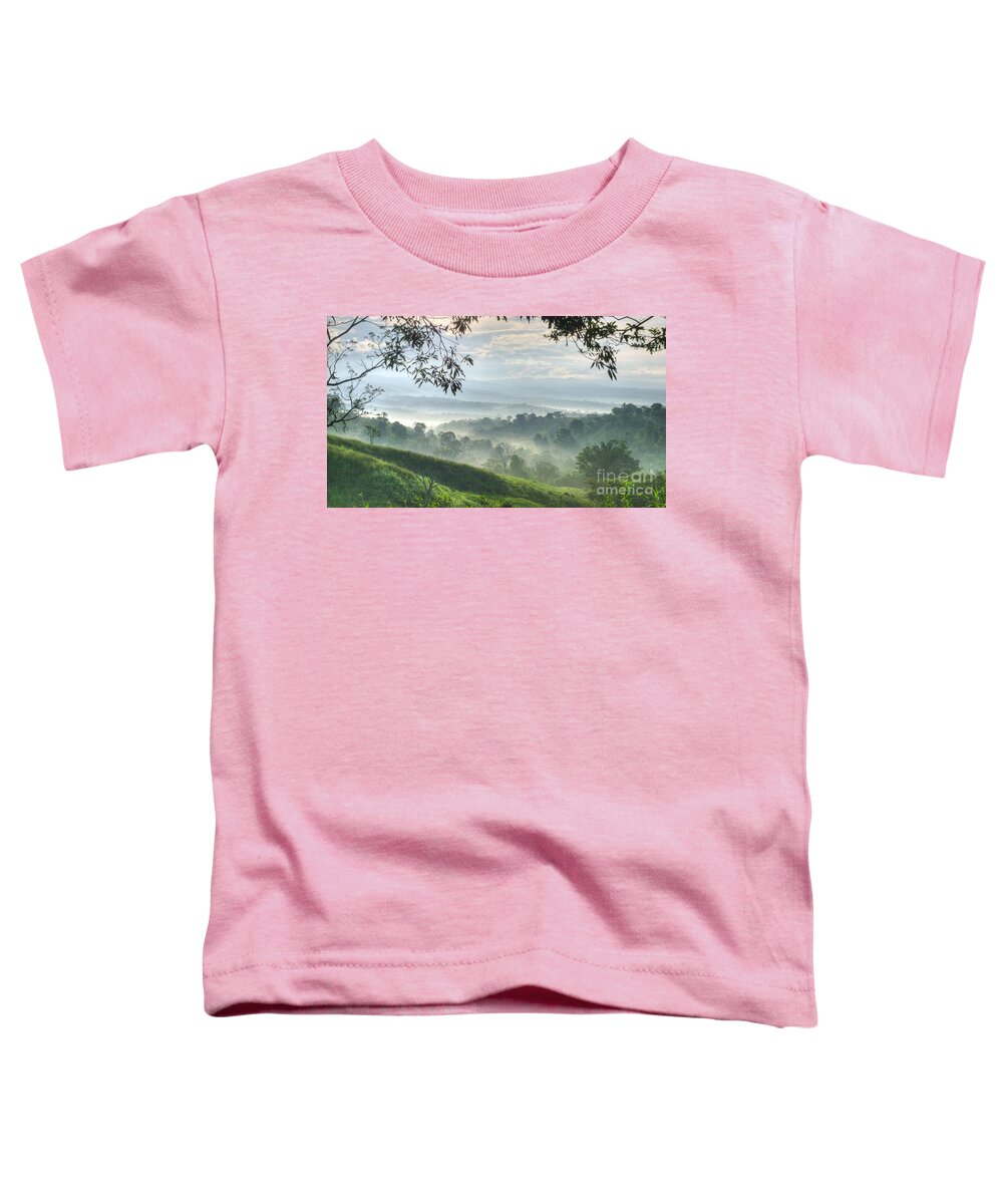 Landscape Toddler T-Shirt featuring the photograph Morning Mist by Heiko Koehrer-Wagner