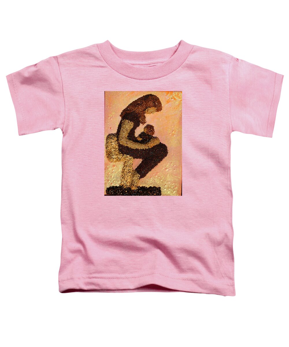Mother And Child Toddler T-Shirt featuring the mixed media Mother Earth V by Naomi Gerrard
