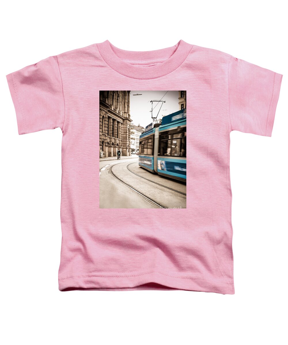 Ancient Toddler T-Shirt featuring the photograph Munich city traffic by Hannes Cmarits