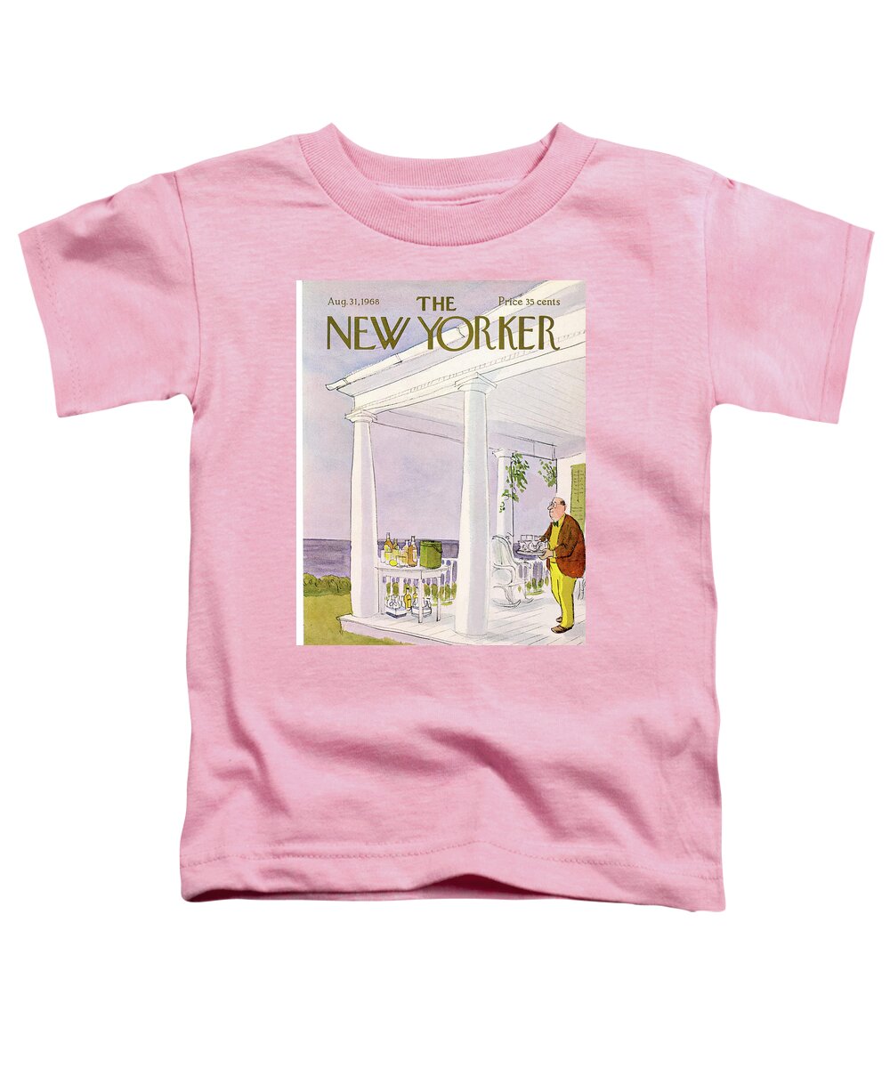 James Stevenson Jst Toddler T-Shirt featuring the painting New Yorker August 31st, 1968 by James Stevenson