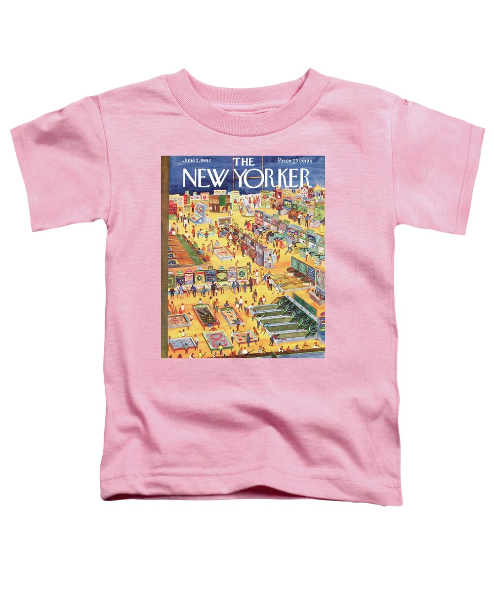 Carnival Toddler T-Shirt featuring the painting New Yorker June 2nd, 1962 by Anatol Kovarsky